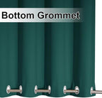 NICETOWN Outdoor Patio Curtain Extra Long Drape 108" L Waterproof/Windproof, Top and Bottom Stainless Steel Grommets Keep Warm in Winter, Privacy Protect for Yard/Porch, 52" W, 1 Panel, Hunter Green
