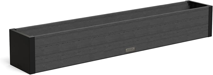 Mayne Vista 5ft Modern Window Box Planter with Panel Design and Drainage Hole