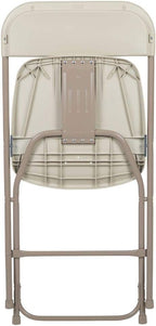Flash Furniture Hercules™ Series Plastic Folding Chair - Beige - 2 Pack 650LB Weight Capacity Comfortable Event Chair-Lightweight Folding Chair