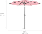 Best Choice Products 10ft Outdoor Table Compatible Steel Polyester Market Patio Umbrella w/Crank and Easy Push Button Tilt