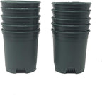 4 Inch Nursery Pot Green Plastic Planters for Outdoor Indoor Plants Gardening Flower Pots 10-Pack 0.25 Gallon Pot Liners with Drainage Holes