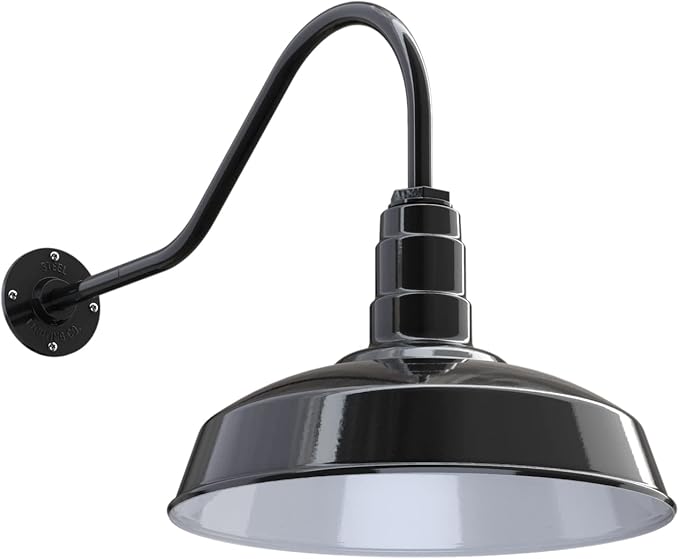 Wall Lights, Farmhouse 16-Inch Dome, Steel with E26 Socket