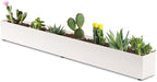 Window Sill Planter Box Trough Rectangle Planter Long Window Planters Modern Galvanized Steel Succulent Planter White 32 in Metal Windowsill Pot for Indoor Plants Herb Table Home Outdoor