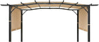 Garden Winds Durable Replacement Canopy Top Cover Compatible with The 49964, 23700 Aldi Gardenline Belavi and Shoprite Pergola - Classic Sand Beige, 350