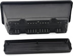 LEXININ 6 Pack 17 Inch Black Plastic Rectangular Window Planter Box, Window Vegetable Planter Box with Trays, Rectangular Flower Pots for Windowsill, Garden, Balcony, Patio, Black