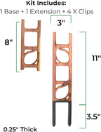 Treleaf Stella Extendable Ladder Trellis - Wooden Plant Trellis for Indoor Climbing Plants, Modular Plant Support Stake with 12” Base + 8” Extension - Perfect for Ivy, Hoya, Houseplants