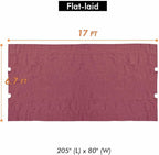 Universal Doubleton Steel Pergola Replacement Cover for Pergola Structures L-PG080PST, 80''x 205'' (Burgundy)