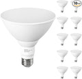 10 Pack PAR38 LED Outdoor Flood Light Bulbs, 100W Equivalent, 3000K Warm White, 13W Dimmable, Waterproof LED Floodlight for Porch Yard Garage, E26 Base, 1050LM,15,000 Hrs