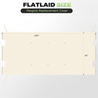 85'' x 208'' Universal Pergola Replacement Cover for Doubleton Steel Pergola L-PG080PST, Waterproof Sunshade Canopy Top for Patio Gazebo, Deck, Porch, Yard, Outdoor Cover Only (Beige)