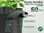 T4U 1 Gallon Grow Bags, Upgrade Grow Bags with Handles, Heavy Duty Thickened Nonwoven Fabric Pots, 1 Gallon Pots for Plants, Herb, Mint, Thyme (5 Pack)