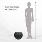 14.5 Inch Dia Plastic Round Black Planters for Outdoor Plants, Plant Pot with Drainage Holes and Plug for Home Patio Garden, Large Flower Pot for Indoor and Outdoor Plants, 11.8 H (8.9" Pot Opening)