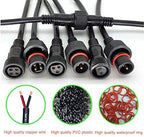 16AWG Waterproof Extension Cable,9.84FT 2Pin Extension Lead Waterproof Cord,IP65 Extension Cable for Solar Spotlights,Garden Spike Lights,LED Strip Lights(2Pin)