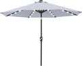 ABCCANOPY Durable Solar Led Patio Umbrellas with 32LED Lights 11FT (Grey)