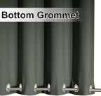 NICETOWN 2 Panels Greyish Green Blackout Bottom Weighted Outdoor Curtains for Patio, Top and Bottom Rustproof Grommet Windproof & Waterproof Thermal Outdoor Gazebo Curtains, W52 x L84