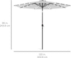 Best Choice Products 10ft Solar Polyester LED Lighted Patio Umbrella w/Tilt Adjustment and UV-Resistant Fabric