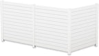 Kozyard Ground Mounting Kit for 3-Panel Privacy Screens – Perfect for Securing to Concrete – Helps Hide Clutter and Keep Your Outdoor Space Neat – Fits Both White & Black Panels