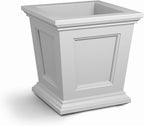 Mayne Fairfield 16-Inch Square Planter – Self-Watering, Weather-Resistant Planter for Flowers – Durable Outdoor Design for Patio, Porch, or Entryway