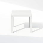Furinno Classic Coffee Table, Square Modern Coffee Table with Triple Thick Tabletop, Simple Side Table with 4 Legs, for Living Room, Bedroom, Home Office, White