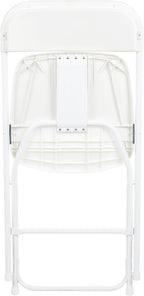 Flash Furniture Hercules Series Plastic Folding Chair - White - 650LB Weight Capacity Comfortable Event Chair - Lightweight Folding Chair