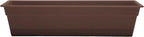 Bloem Dura Cotta Window Box Planter: 30" - Chocolate - Large Box with Tray, Weatherproof Resin Box, Removable Tray for Indoor & Outdoor Use, Gardening, 4 Gallon Capacity