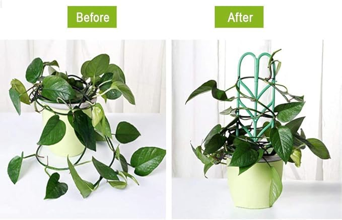 Garden Trellis for Climbing Plants 12 PCS Plastic Indoor Trellis for Potted Plants Green Stackable Mini Climbing Plant Stupport DIY Flower Pot Support for Pea Vegetable Clematis (12 Packs)
