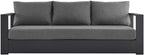 Modway Tahoe Aluminum Outdoor Patio Sofa in Gray Charcoal