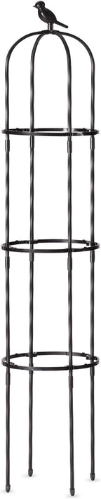 Garden Trellis for Climbing Plant Outdoor, 67" Tall Round Cucumber Trellis Plant Supports for Vines Flower Climbing Rose Clematis Vegetable Tomato Trellis, 1PC, Black