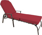 Kozyard Maya Chaise Lounge - Outdoor Patio Recliner Chair, Comfortable Patio Lounge Chair, Elegant Chaise Lounge Chair for Relaxation, Perfect Outdoor Recliner Chair (RED)