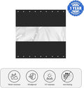 Outdoor Curtain Clear Vinyl Panel, Waterproof, 7 x 8 Ft Black