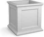 Mayne 5825W Fairfield Patio Planter, White, 20-Inch