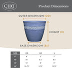 Classic Home and Garden Corinthian Resin Planter Pot - Outdoor & Indoor Plant Pot - Round Planter for Plants & Flowers (16" Oil Rubbed Bronze, Pack of 1)
