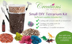 Terrarium Kit with Succulent Soil, Pebbles & Crystal Gems, Small