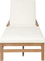 LUMISOL Outdoor Chaise Lounge Chairs Set of 2, Solid Wood Patio 5-Position Adjustable Recliner Chair with Thick Cushions, Weather-Resistant for Pool, Balcony, Garden, Light Teak