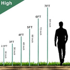 WAENLIR Garden Stakes 57 inch 4.8ft Sturdy Tomato Stakes, Plant Stakes for Outdoor Plants, Plant Support Sticks for Gardening, Pack of 50