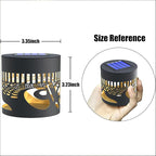4 Pack Solar Fence Lights Metal Solar Powered Outdoor Wall Deck Step Lights Owl Theme Waterproof Fence Light for Garden Post Patio Backyard Yard Decor, Gardening Gifts for Women Mom Grandma