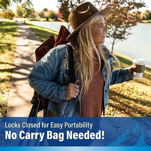 Kijaro Dual Lock Folding Camp Chairs - Versatile for Sports, Outdoors & Lawns - Locks Positions - Maldives Blue