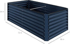 Best Choice Products 6x3x2ft Outdoor Metal Raised Garden Bed, Deep Root Box Planter for Vegetables, Flowers, Herbs, 269 Gallon Capacity, 100% Non Toxic Materials - Navy