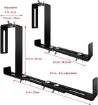 Planter Box Bracket,Flower Box Holder Brackets,Adjustable Window Box Brackets for Patio Garden Fence Pergola Balcony