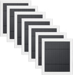 7 Pack IP65 Solar Panel for Rings Camera, 4W Solar Charger Compatible with Rings Spotlight &All-New Stick Up Outdoor Cam Battery, 10ft Long Cable with USB-C to Barrel Plug Adapter