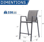 Outdoor Bar Stools Set of 2, Bar Height Chairs - Image 2