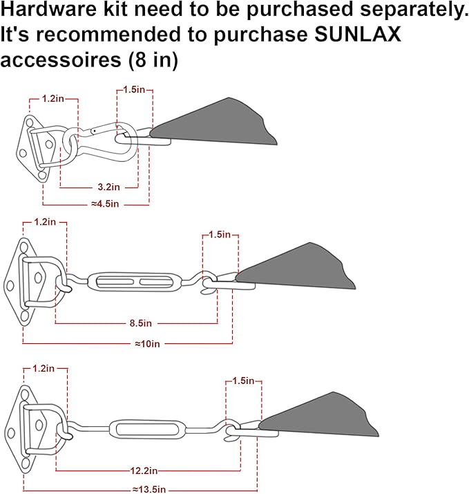 SUNLAX Large Sun Shade Sail 20' x 23' Dark Grey Rectangle Canopy Sail Shade Cover UV Block Permeable Sunshade Outdoor for Patio Backyard (We Make Custom Size)