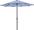 Blissun 9' Outdoor Patio Umbrella, Outdoor Table Umbrella, Yard Umbrella, Market Umbrella with 8 Sturdy Ribs, Push Button Tilt and Crank