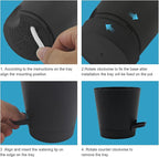 Self Watering Pots, 7/6.5/6/5.5/5/4 inch Flower Pots with Multi Mesh Drainage Holes, Small Platic Planters for Indoor Outdoor Garden Plants and Flowers (Black, 7"+6.5"+6"+5.5"+5"+4")