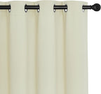 NICETOWN Blackout Patio Curtains 100 x 144 Inches Long for Sliding Door Extral Wide Blackout Curtain Panels Thermal Insulated Room Divider - Grommet Top, 100" W x 144" L, 1 Panel, Beige
