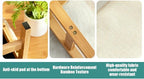 Gray Foot Stools Ottoman, Small Soft Footrest Ottoman with Wood Legs, Wood Foot Stool for Living Room, Bedroom, and Kitchen