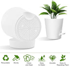 Self Watering Pots, 7/6.5/6/5.5/5/4 inch Flower Pots with Multi Mesh Drainage Holes, Small Platic Planters for Indoor Outdoor Garden Plants and Flowers (White, 7"+6.5"+6"+5.5"+5"+4")