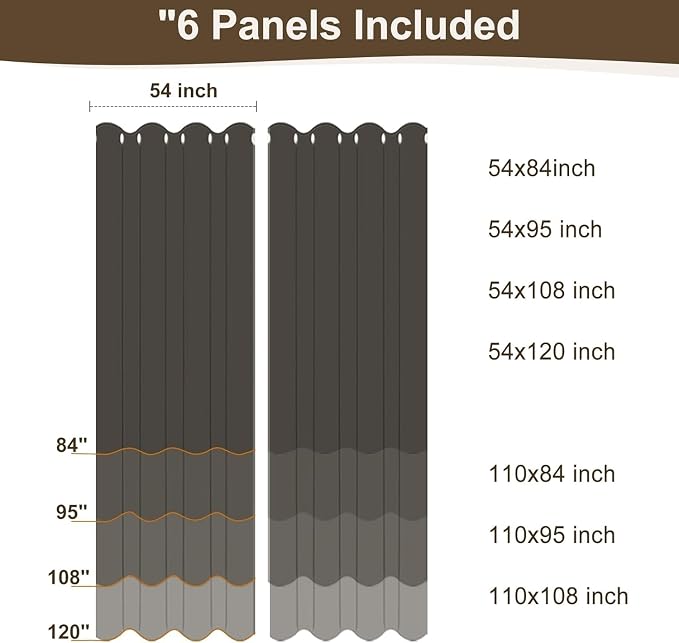 HolidayIdeas 6 Panels Outdoor Curtains - Image 9