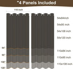 HolidayIdeas Outdoor Curtains for Patio Waterproof 4 Panels 110x84 - Image 9