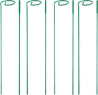 4 Pack Plant Stakes,Plant Support Stakes for Two Sizes(16 or 32 Inches),Plant Stakes for Outdoor Plants,Garden Flower,Tomato(Green)