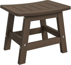 LUE BONA Outdoor Adirondack Ottomans, Footrest Footstool Set of 2, Outdoor Foot Rest for Patio, HDPS All Weather Waterproof Footrest Footstool for Adirondack Chair, Dark Brown
